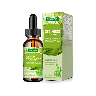 Étiquette personnalisée Appui à la fonction thyroïdienne Naturelle Mousse de mer Gouttes liquides usine