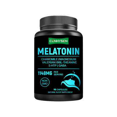 Capsules de mélatonine personnalisées 1148mg Direct usine Améliorer la qualité du sommeil au coucher