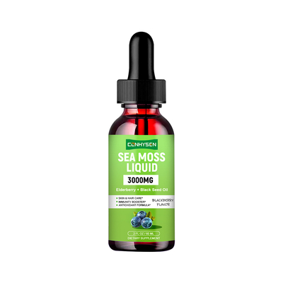 Gouttes liquides de mousse de mer 7 en 1 soutient l' antioxydant immunitaire