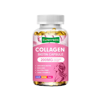 Capsules de collagène 200mg Premium Personnalisé Ongles Forts Peau Radieuse Fournisseur