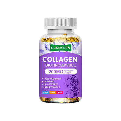Vente en gros de capsules de collagène hydrolysées sur mesure pour soutenir les cheveux, la peau et les ongles