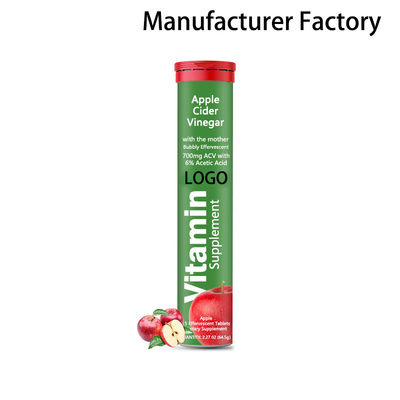 Vente en gros d'usine de comprimés effervescents au vinaigre de cidre de pomme pour la perte de poids naturelle, vitamines